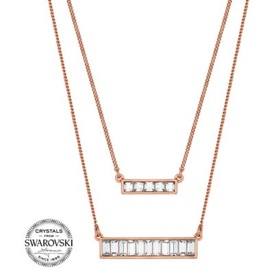 Designer crystal baguette necklace